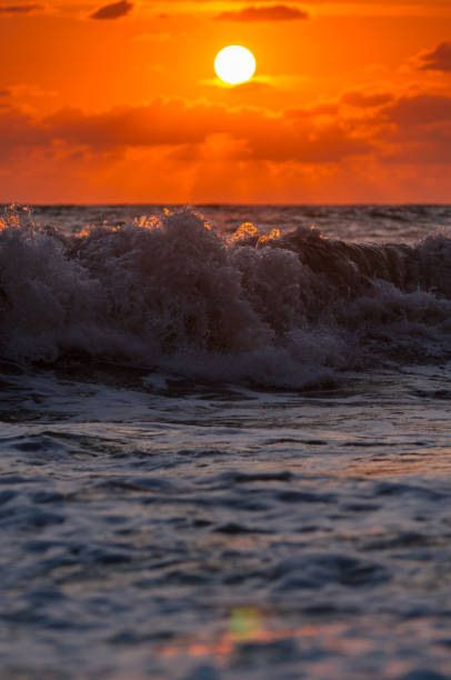 istock Amazing sea sunset, the sun, waves, clouds 968611932