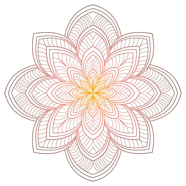 illustrazioni stock, clip art, cartoni animati e icone di tendenza di sfondo colorato motivo mandala. illustrazione vettoriale. elemento di meditazione per lo yoga in india. ornamento per decorare un saluto. set di biglietti d'invito di nozze vintage - wedding rose lace backgrounds