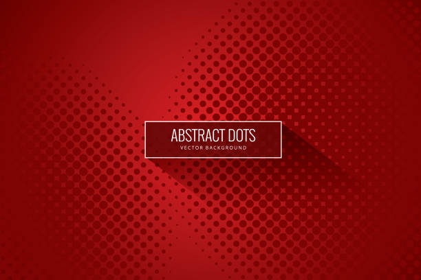 Vector halftone abstract transition dotted circular Circle, Geometric Shape, Bubble, Textile, Wallpaper - Decor, Red red backgrounds stock illustrations