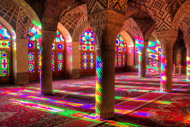 Pink mosque in Shiraz, Iran