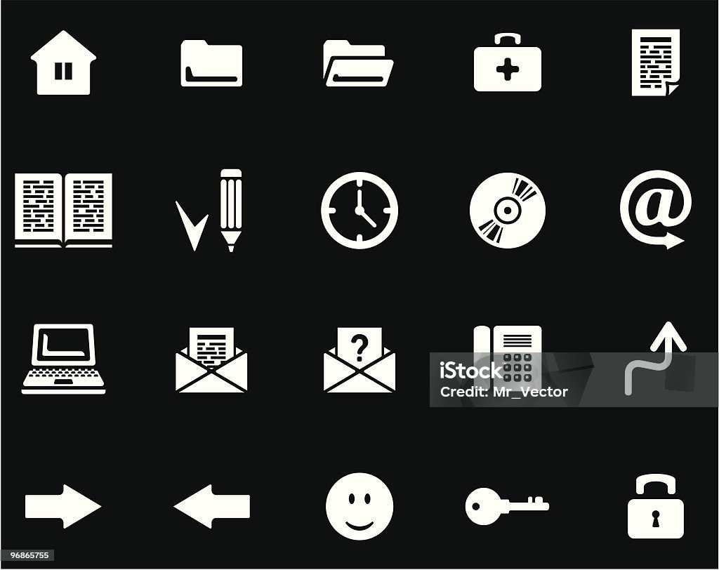 Set di icone Web - arte vettoriale royalty-free di Icona