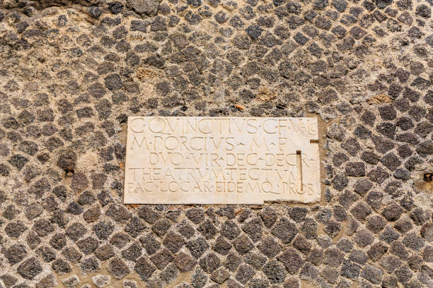 istock Plaque in Cobblestones in Pompeii 968660344