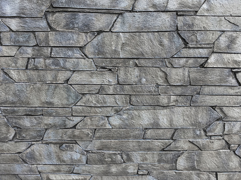 Gray stone wall cladding