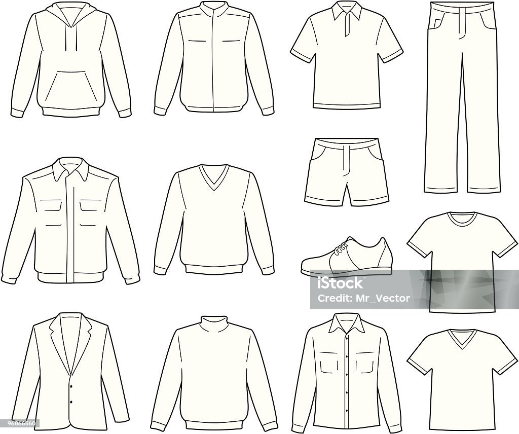 Кроссовки casual clothes иллюстрация - Векторная графика Мужчины роялти-фри