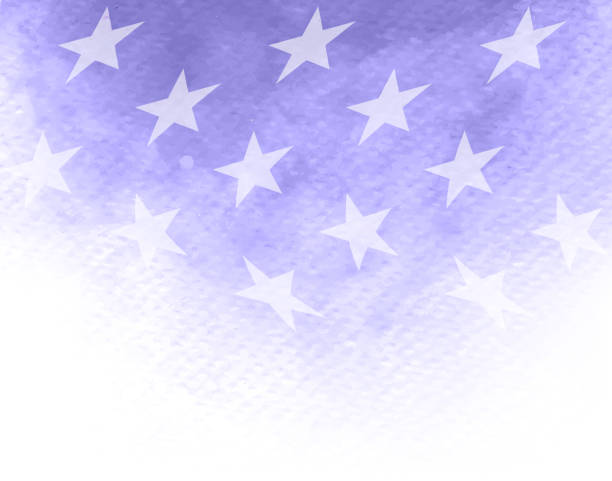 별 수채화 애국 심 - backgrounds us memorial day patriotism american flag stock illustrations