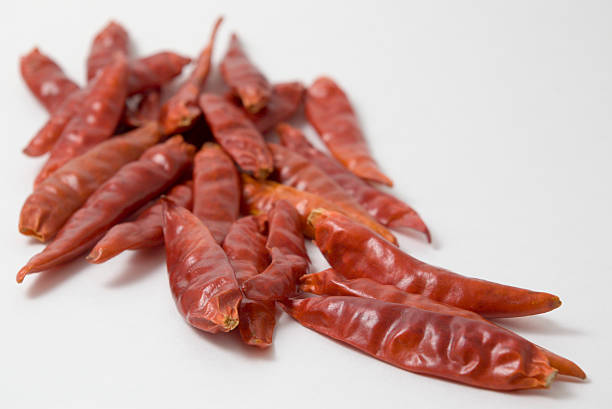 Dried Chillies stock photo