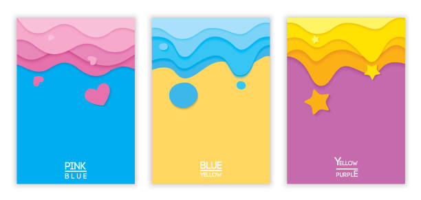 colorful background Illustration vector eps 10 of colorful background design with pink, blue, purple colors for set cover or template. backgrounds pink scrapbook abstract stock illustrations
