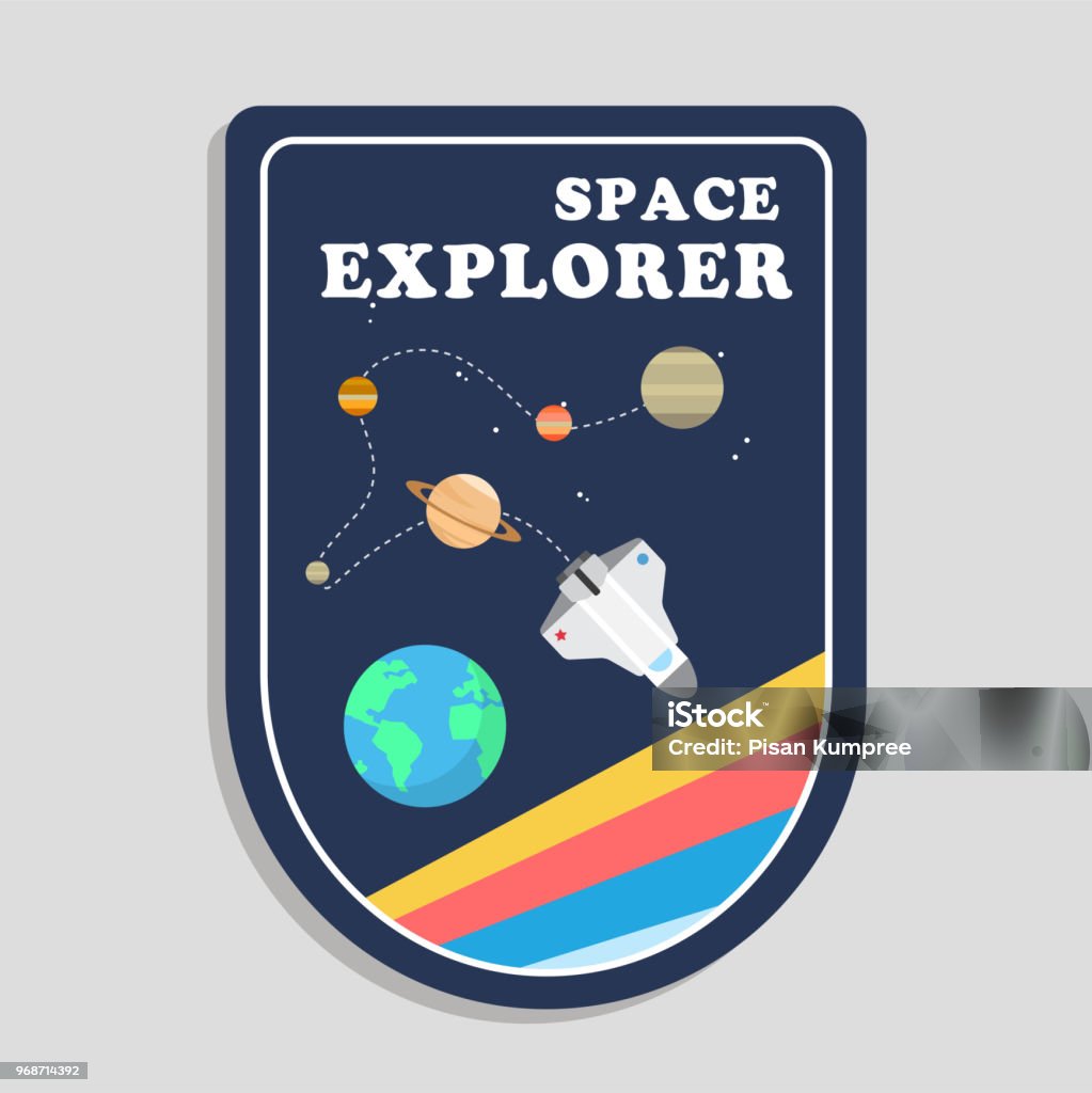 Space Explorer Color Space Explorer Earth Rocket Flying In Space Background Vector Image ...