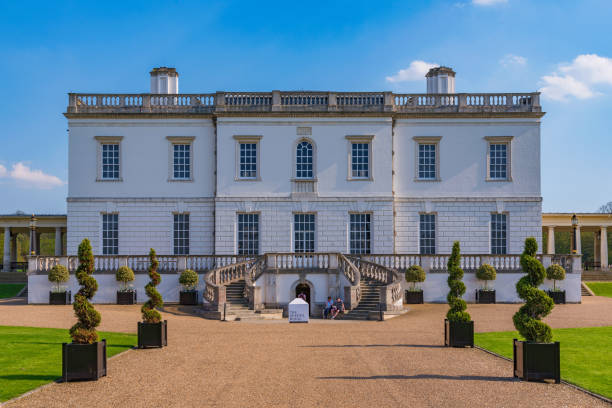 View of the Queen's house an historic landmark and travel destination in Greenwich on April 20, 2018 in London