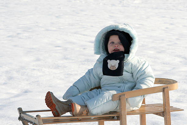 En mi sled - foto de stock