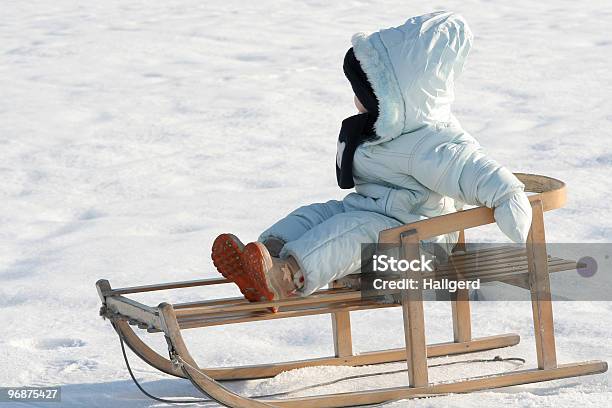 On My Sled Stock Photo - Download Image Now - Activity, Baby - Human Age, Cap - Hat