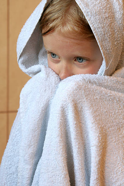 istock Little girl with towel 96876443