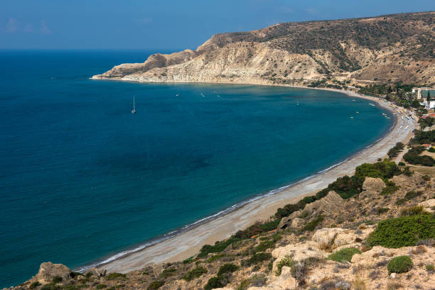 istock Sea and coastline view from a rocky height 968774204