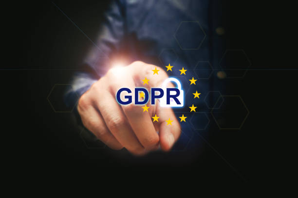 istock Businessman hand pointing text general data protection regulation (GDPR). 968775004