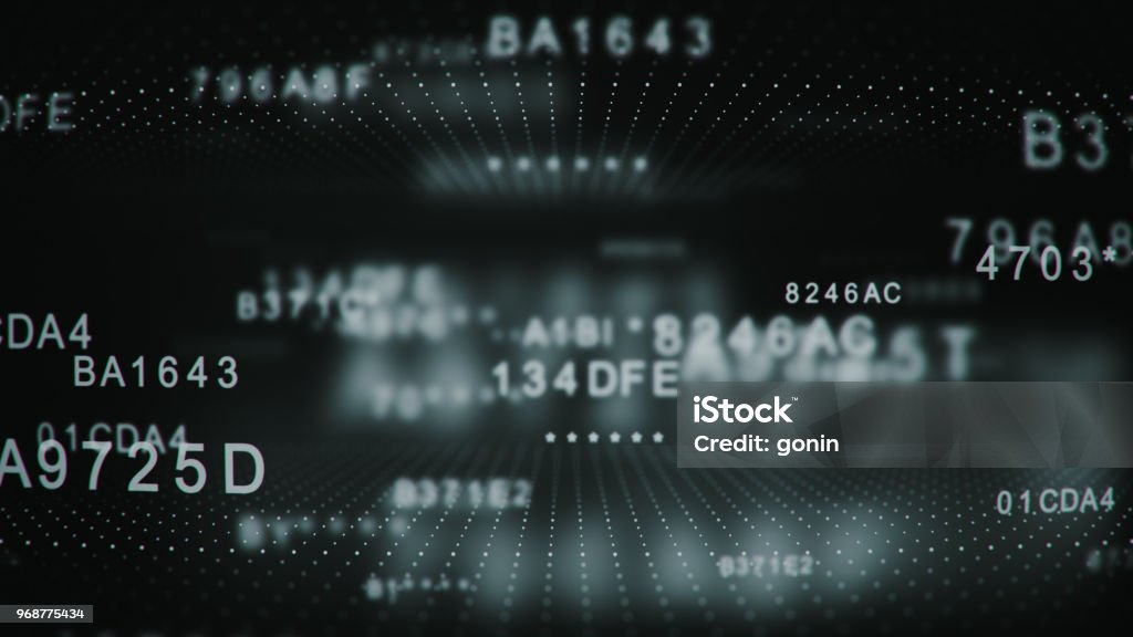 Decoding Encrypted Digital Hexadecimal Data Code Stock Photo - Download ...