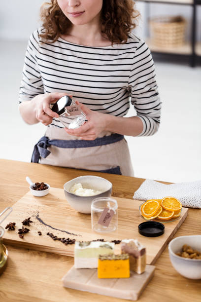 istock Person producing natural cosmetics 968781842