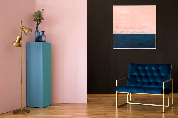 istock Lamp, painting and armchair 968781942