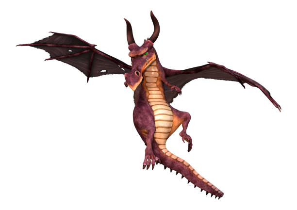 istock 3D illustration fairy tale dragon on white 968782172