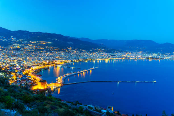 istock View of Alanya at night. Turkey 968796174