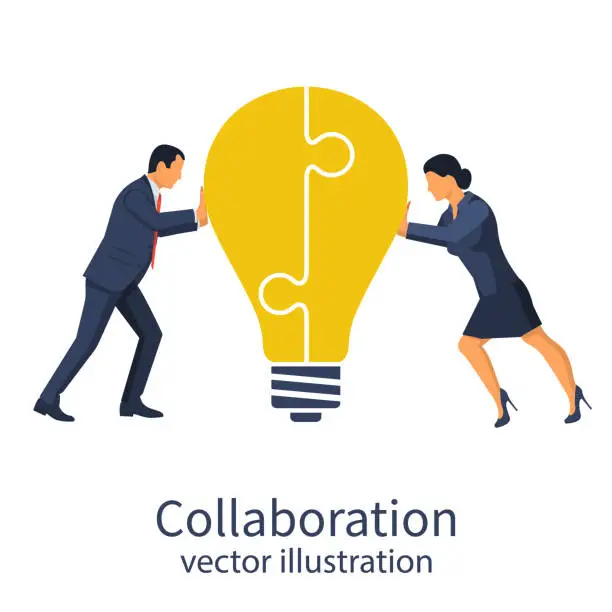 Vector illustration of Collaboration concept vector