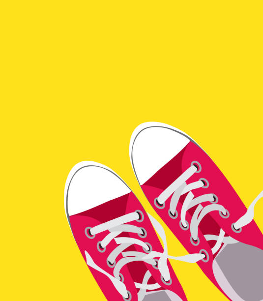 istock Pair of shoes on color background Vector Illustration 968808452