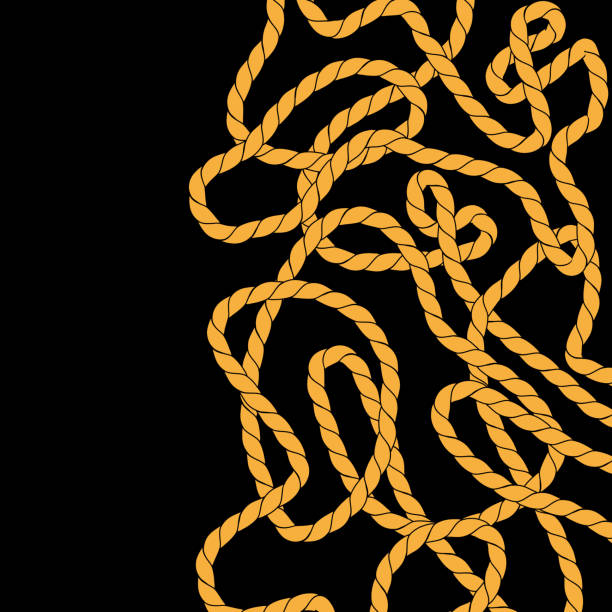 illustrations, cliparts, dessins animés et icônes de fond de corde de vecteur - tangled rope tied knot backgrounds