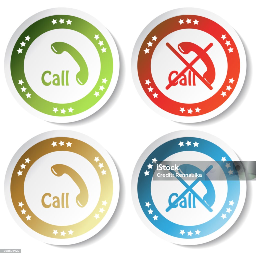 String Phone Label Vector Phone Labels Call Buttons Stickers Stock Illustration - Download ...
