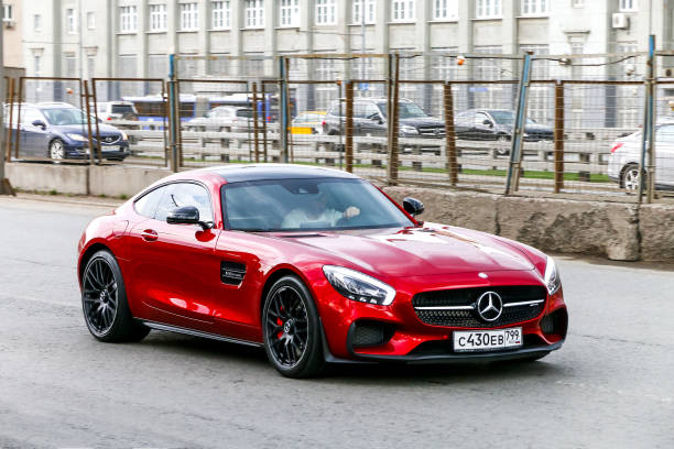 Red sport car.