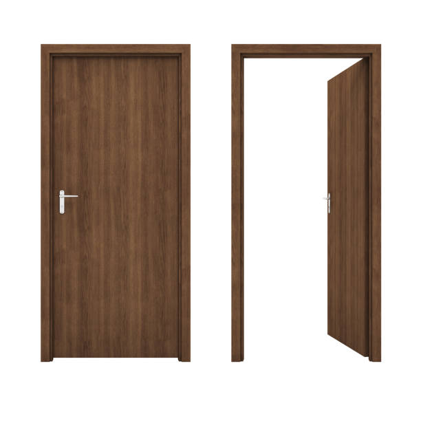 istock Open door isolated on a white background. 968819884