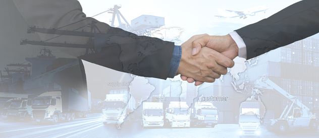 multi exposure investor business man shaking hand with partner for successful meeting with night city background, digital technology, investment, negotiation, handshake, partnership, teamwork concept