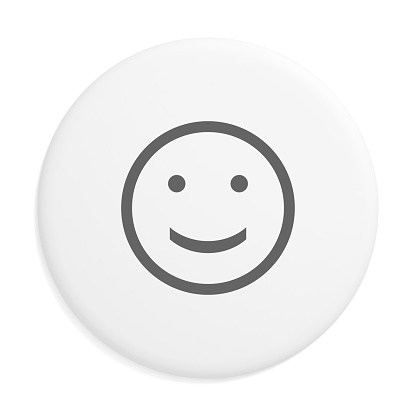 Emoji smiley smile badge isolated