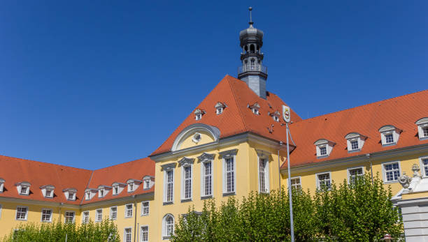 panorama of the historic town hall in herford, germany - herford imagens e fotografias de stock