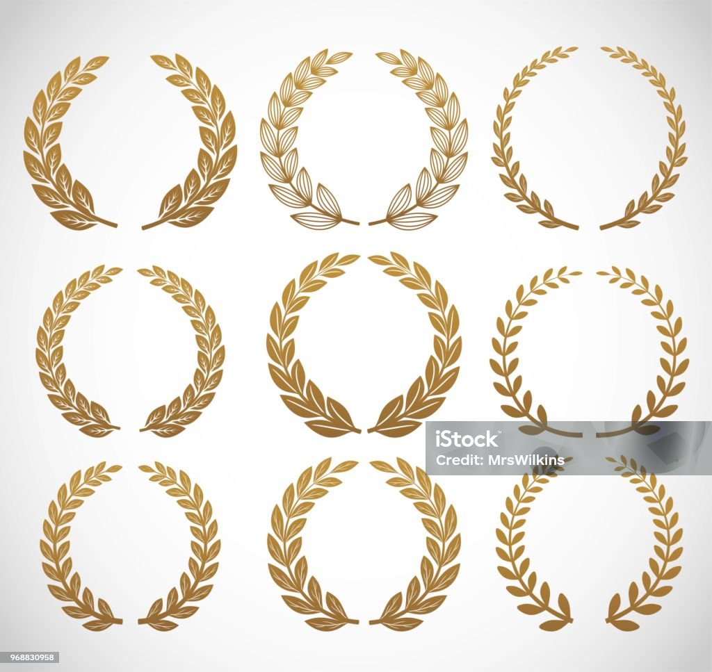 Lauri Svg Belles Décoration Lauriers Vector Ensemble Vecteurs libres de droits et ...