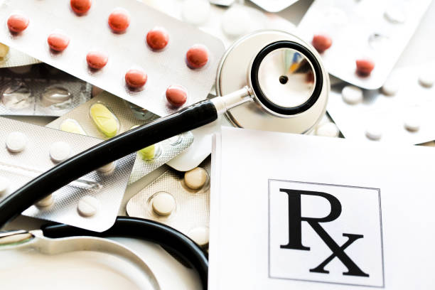 istock Stethoscope, medicine and pills close up 968834160