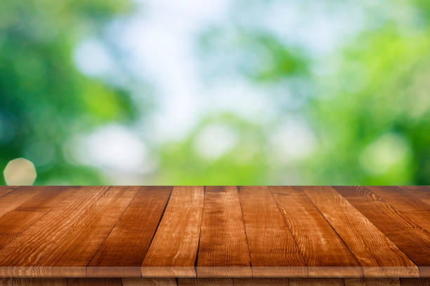 istock Wooden tabletop perspective for product placement 968835014