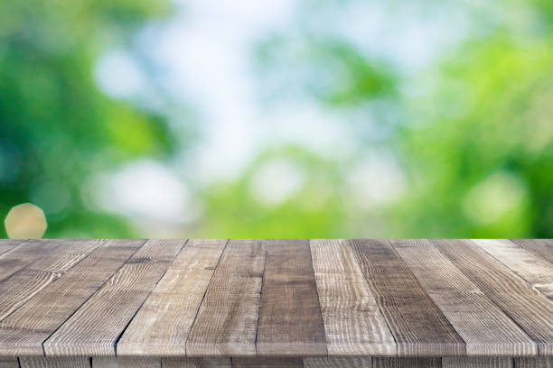 istock Wooden tabletop perspective for product placement 968837956