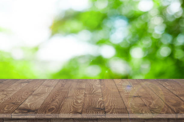 istock Wooden tabletop perspective for product placement 968838610