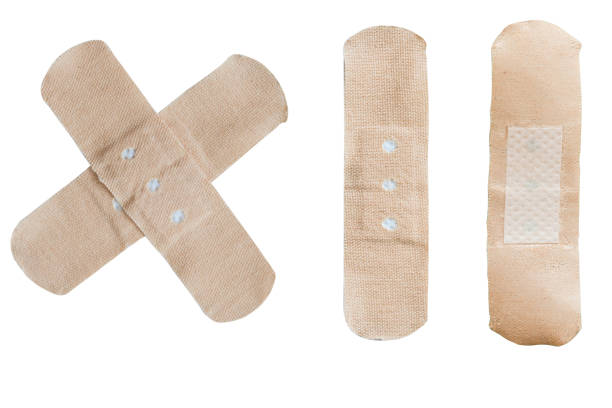 istock Set of medicine plaster isolated on white background. 968838900