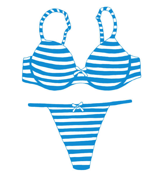 istock Sketch of lingerie. Bra and panties. Vector illustration 968864412
