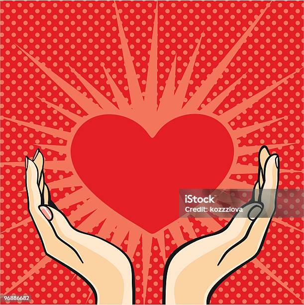 Ilustración de Dos Manos Sosteniendo Un Corazón y más Vectores Libres de  Derechos de Cómic - Cómic, Símbolo en forma de corazón, Adulto - iStock