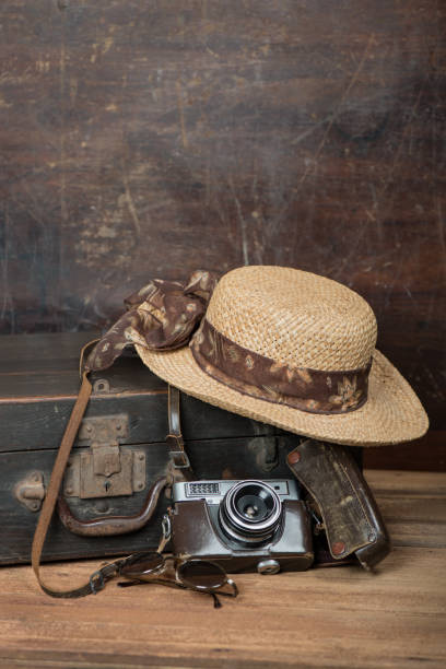 istock The concept of travel. Retro style image 968874472