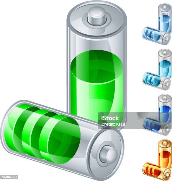 Licône De Batterie Vecteurs libres de droits et plus d'images vectorielles de Deux objets - Deux objets, Pile électrique, Alcalin