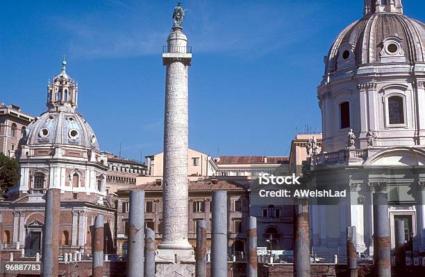 Trajans Column Rome Italy Stock Photo - Download Image Now - Architectural Column, Ancient Rome, Capital Cities