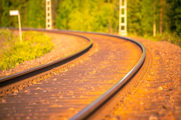Summer railroad view from Kajaani, Finland.