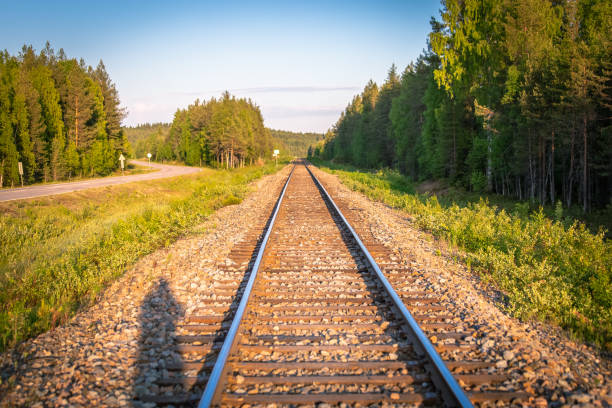 istock Summer railroad view from Kajaani, Finland. 968879118