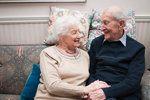 istock Senior couple married for 67 years facing each other 96887963
