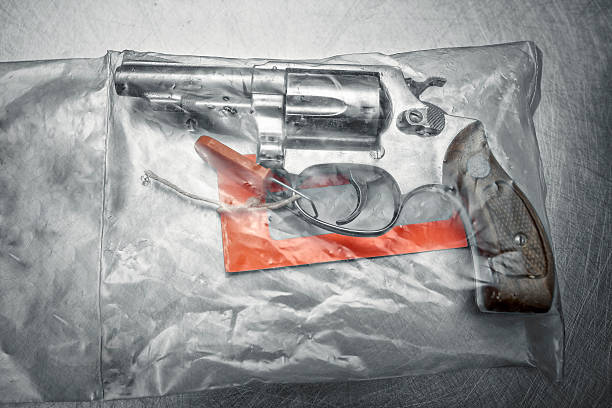 Revolver gun 38 special  evidence bag stock pictures, royalty-free photos & images