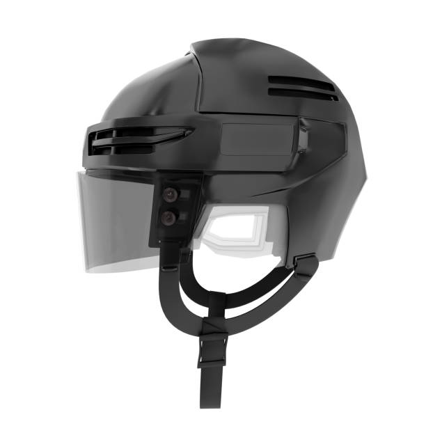istock Classic Ice Hockey Helmet with Glass Visor 968886768