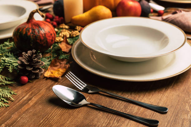 istock close-up shot of table setting with beautiful christmas decor 968893842