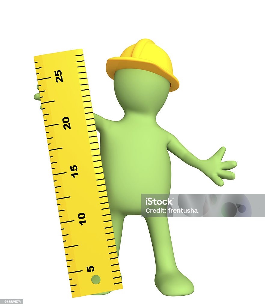 Measuring Ruler Puppet 3d Puppet Builder With Ruler Stock Photo - Download Image Now - Adult ...